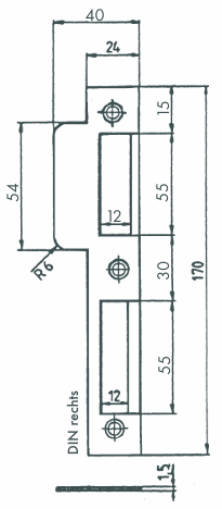 2 ZT, links / 3 ZT, rechts, Zimmertür-Lappenbleche 