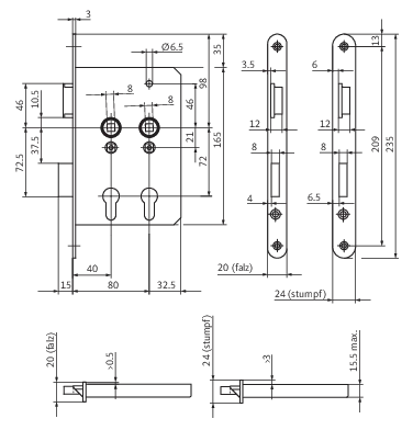 BKS Strahlenschutzschloss    B 6043 0211 