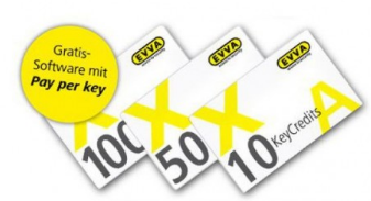 EVVA KeyCredits 10, 50, 100,  Unlimited