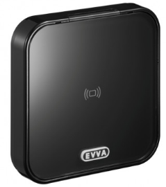 EVVA Airkey Wandleser Unterputz - Glas: Silber, Rahmen: Silber poliert